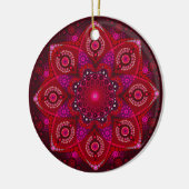 Juillet Anniversaire Ruby Mandala Ornement (Gauche)