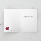 Juillet Birthstone Ruby Carte d'anniversaire (Intérieur)