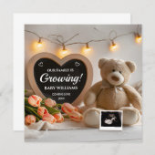 Juillet Fleur de naissance Faire-part de grossesse (Devant / Derrière)