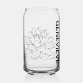 Juillet Fleur d'eau Lily avec nom personnalisé (Recto)