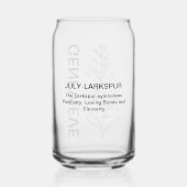 Juillet Fleur d'eau Lily avec nom personnalisé (Verso)