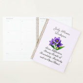 Juillet Mois de naissance Fleur Larkspur Floral Ar (Devant avec enveloppe)