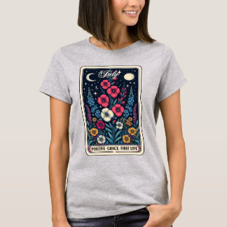 Juillet Mois de naissance Fleur Larkspur T-shirt