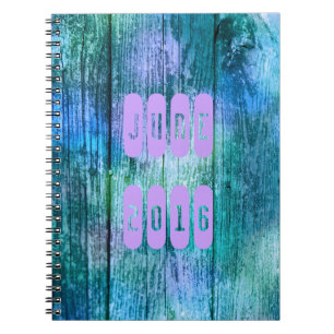 Juin 2016 Purple Turquoise Mois Carnet mensuel