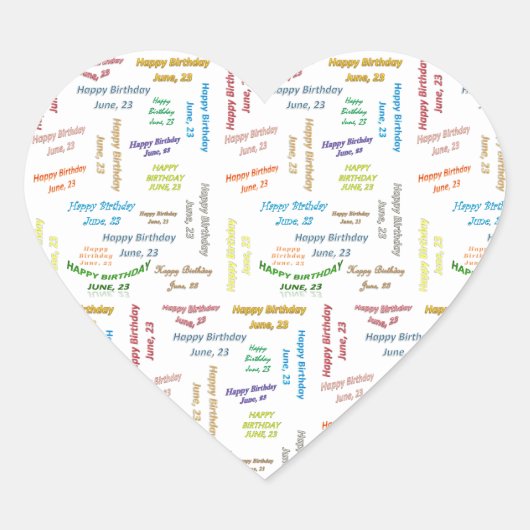 Juin, 23 Anniversaire Sticker (Devant)