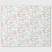 Juin, 4 Anniversaire Papier cadeau (Plat)