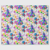 Juin, 4 Anniversaire Papier cadeau (Plat)