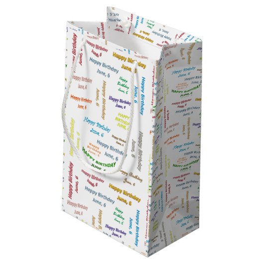 Juin 6 Anniversaire Sac cadeau (Dos Angle)