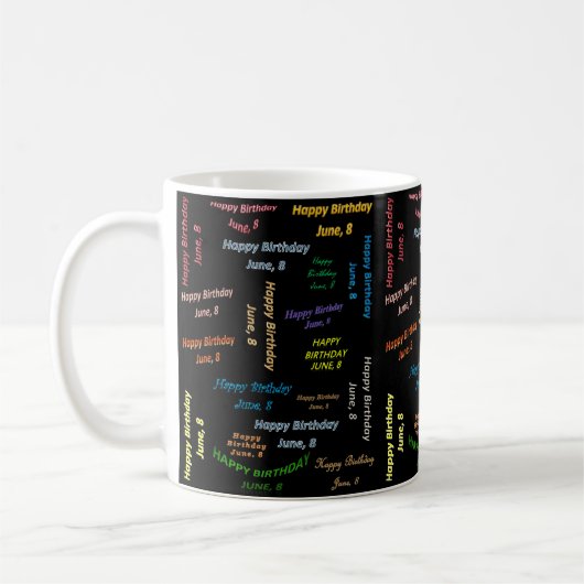 Juin 8 Anniversaire Mug (Gauche)