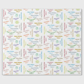 Juin, 8 Anniversaire Papier Cadeau (Plat)