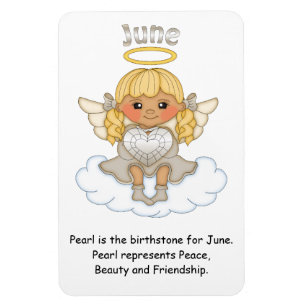 Juin Ange Birthstone Angel Blonde Premium Magnet