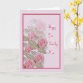 Juin Anniversaire Carte rose Roses pour maman (Fleur jaune)