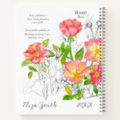Juin Anniversaire Pink Wild Rose Gratitude Journal (Dos)