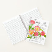 Juin Anniversaire Pink Wild Rose Gratitude Journal (Intérieur)