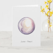 Juin Birthstone Pearl Bonne carte d'anniversaire (Fleur jaune)