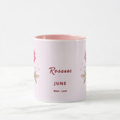 Juin Mois de naissance Fleur Personnalisé Café Mug (Centre)