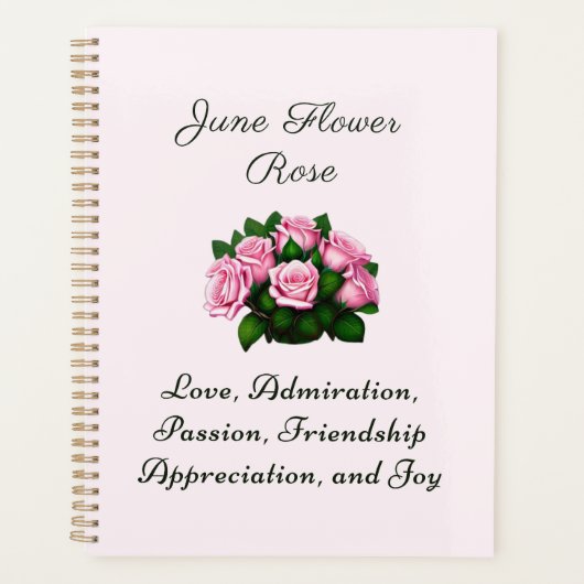 Juin Mois de naissance Fleur Rose intemporel flora (Devant)