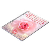 Juin Rose Fleur de naissance Carnet spirale (Côté gauche)