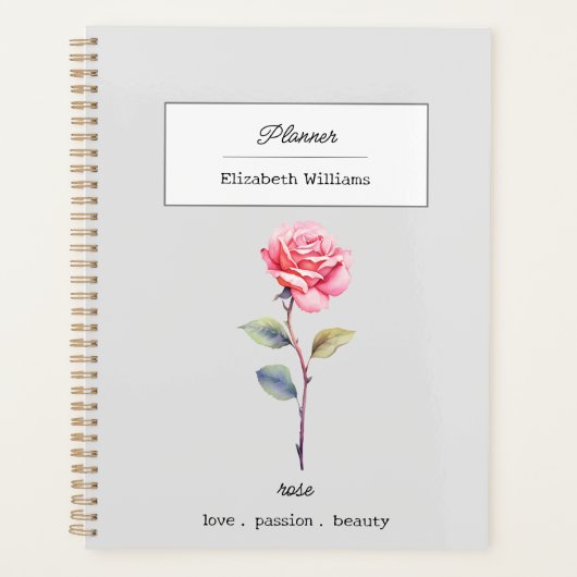 JUIN ROSE FLEURS DE NAISSANCE PERSONNALISÉE (Devant)
