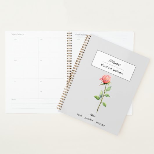 JUIN ROSE FLEURS DE NAISSANCE PERSONNALISÉE (Devant avec enveloppe)