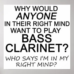 Juist Mind Bass Clarinet Poster