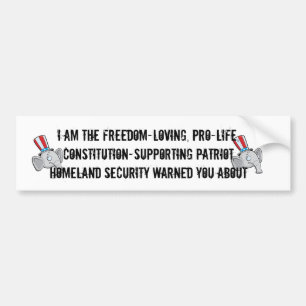 Juist Wing Extremist Bumpersticker