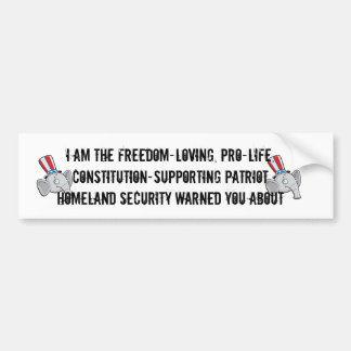 Juist Wing Extremist Bumpersticker