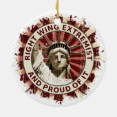 Juist Wing Extremist Keramisch Ornament (Achterkant)