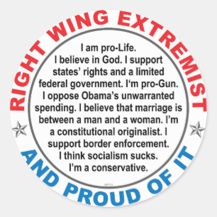 Juist Wing Extremist Ronde Sticker