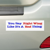 Juist Wing Slecht Dingen Bumpersticker (Op auto)