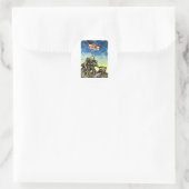 Juiste bevingen ronde sticker (Tas)