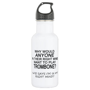 Juiste geest Trombone Waterfles