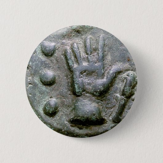 Juiste hand Aes Grave Quadrans Ronde Button 5,7 Cm (Voorkant)