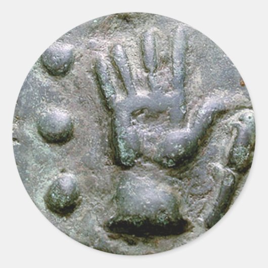 Juiste hand Aes Grave Quadrans Ronde Sticker (Voorkant)