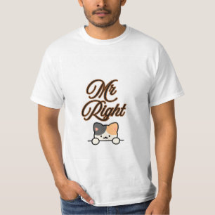 Juiste meneer & kattenliefhebbers t-shirt