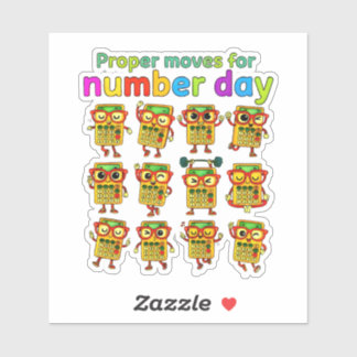 Juiste Wiskunde voor Nummerdag Cute Sticker