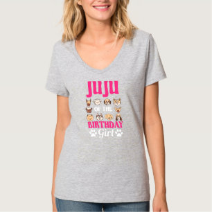 Juju van de Birthday Girl Dog Paw Bday Party T-shirt