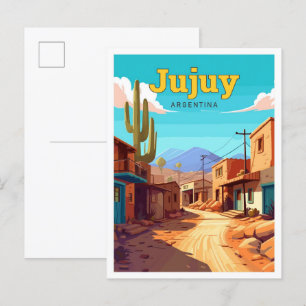 Jujuy Argentina Travel  Illustratie Briefkaart