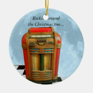 Juke Box en Blue Moon Retro Keramisch Ornament