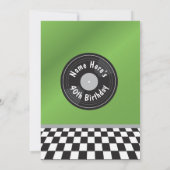 Jukebox Birthday Music 40th Diner Fifties Retro Kaart (Achterkant)