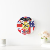 Jukebox Explosion 45 Label Clock Ronde Klok (Huis)