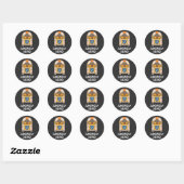 Jukebox held ronde sticker (Vel)