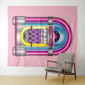 Jukebox in kleuren wandkleed (In Situ (horizontaal))