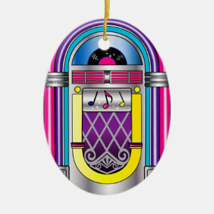 Jukebox Keramisch Ornament