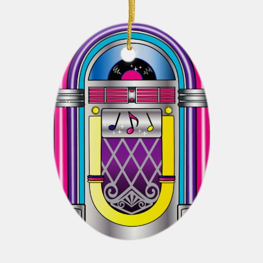 Jukebox Keramisch Ornament (Voorkant)