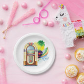 Jukebox Music Papieren Bordje (Feest)