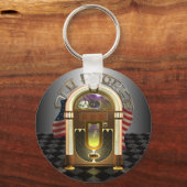Jukebox Old Rocker Sleutelhanger (Voorkant)