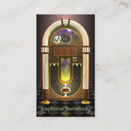 Jukebox-profielkaart Visitekaartje (Voorkant)
