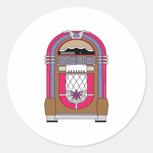 jukebox ronde sticker (Voorkant)