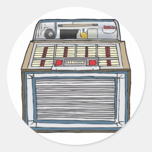  Jukebox Ronde Sticker (Voorkant)